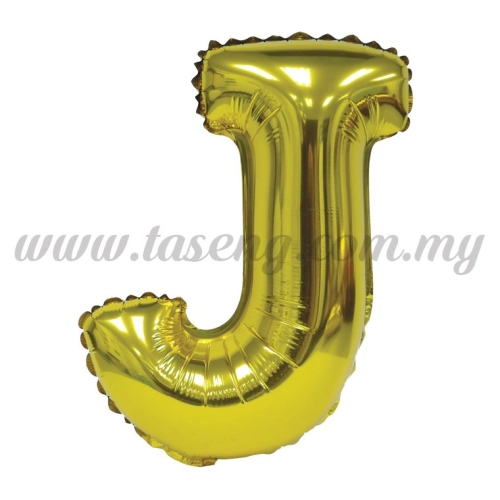 16inch Foil Balloon Alphabet J - Gold (FB-16-JG)