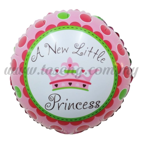 [BABY] Round Foil Balloon *A NEW LITTLE PRINCESS (FB-628) 