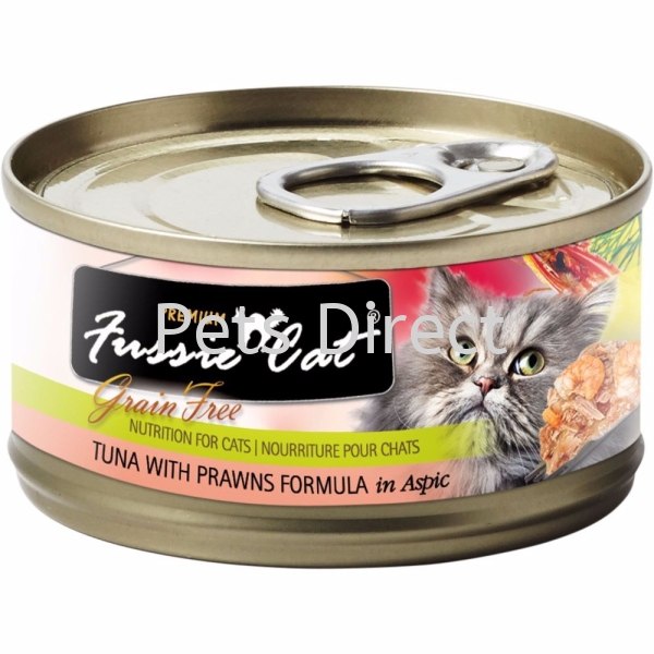 Fussie Cat Tuna With Prawns Formula In Aspic 80g Fussie Cat Premium Cat Canned Food Selangor, Malaysia, Kuala Lumpur (KL), Klang, Subang Jaya, Shah Alam Supplier, Suppliers, Supply, Supplies | Pets Direct