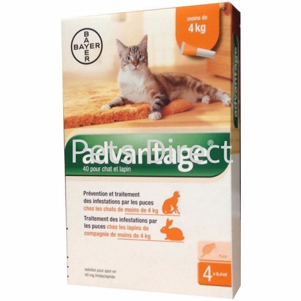 Advantage Cat 4X0.4ml Bayer Tick And Flea Solution Selangor, Malaysia, Kuala Lumpur (KL), Klang, Subang Jaya, Shah Alam Supplier, Suppliers, Supply, Supplies | Pets Direct