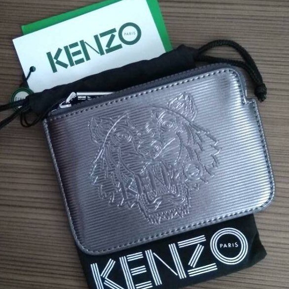 (SOLD) Brand New Kenzo Small Pouch in Silver/Grey Others  Kuala Lumpur (KL), Selangor, Malaysia. Supplier, Retailer, Supplies, Supply | BSG Infinity (M) Sdn Bhd