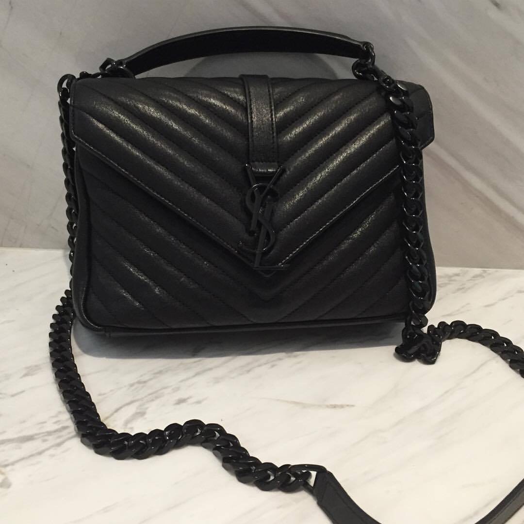 ysl medium college bag black