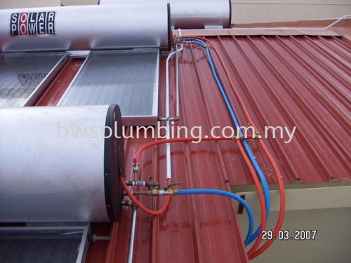 Polyethylene Aluminium (PA) Solar Hot Water Piping Installation, Plumber in Selangor