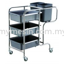 Dishes Collecting Cart 3 Layer