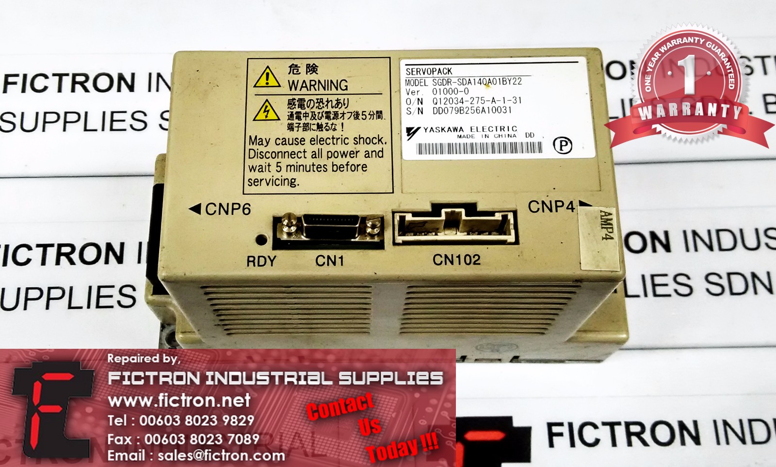 SGDR-SDA140A01BY22 SGDRSDA140A01BY22 YASKAWA AC SERVO DRIVE REPAIR IN MALAYSIA 12 MONTHS WARRANTY
