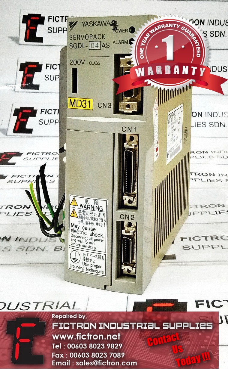 SGDL-04AS SGDL04AS YASKAWA SERVOPACK AC SERVO DRIVE REPAIR SERVICE IN MALAYSIA 12 MONTHS WARRANTY