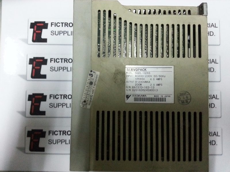 SGDL-02AS SGDL02AS YASKAWA SERVOPACK AC SERVO DRIVE REPAIR SERVICE IN MALAYSIA 12 MONTHS WARRANTY