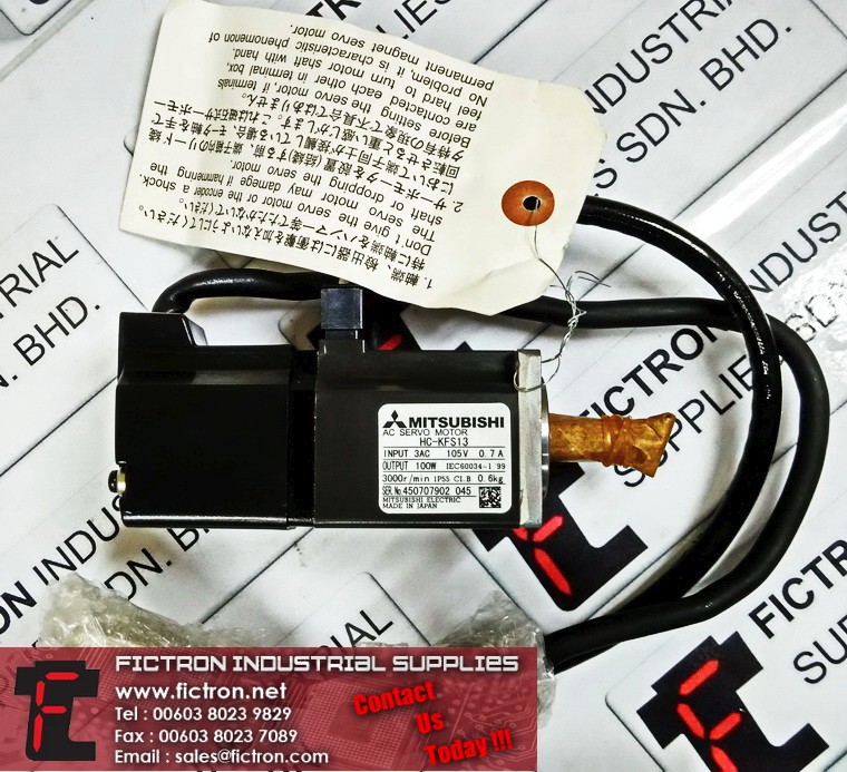 HC-KFS13 HCKFS13 MITSUBISHI MELSERVO AC SERVO MOTOR REPAIR SERVICE IN MALAYSIA 12 MONTHS WARRANTY