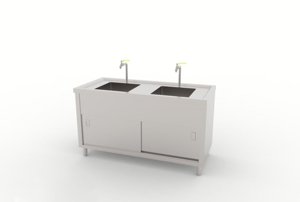 Double Bowl Sink Counter Sink Stainless Steel Fabrication Selangor, Malaysia, Kuala Lumpur (KL), Sungai Buloh Supplier, Suppliers, Supply, Supplies | T H EQUIPMENT SDN BHD