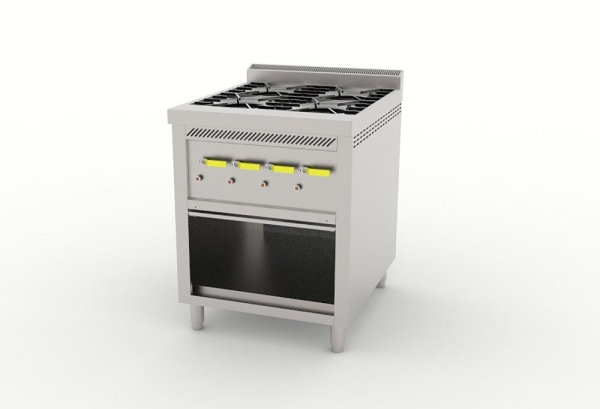 Four Open Burner Counter Open Burner Counter Open Burner Cooking Range Selangor, Malaysia, Kuala Lumpur (KL), Sungai Buloh Supplier, Suppliers, Supply, Supplies | T H EQUIPMENT SDN BHD