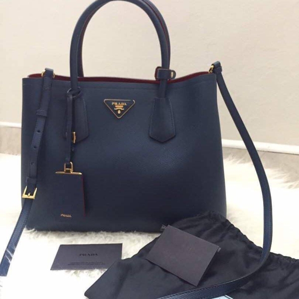 (SOLD) Prada BN2775 Saffiano Cuir Lux Tote In Navy Blue (Two Ways Carry) Prada Kuala Lumpur (KL), Selangor, Malaysia. Supplier, Retailer, Supplies, Supply | BSG Infinity (M) Sdn Bhd