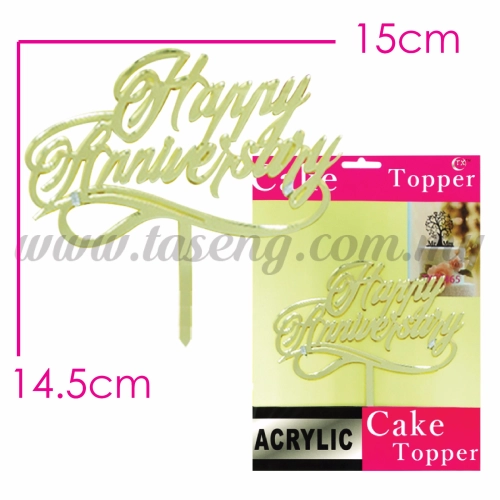 Cake Topper (Acrylic) Happy Anniversary (CT-WD-A4G)