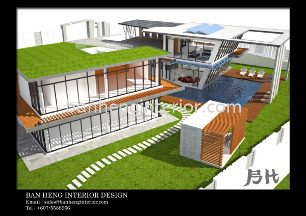 Exterior Design Fitment Landscape design Interior Design Johor Bahru (JB), Johor, Skudai Service, Renovation, Construction | Ban Heng Interior Design Sdn Bhd