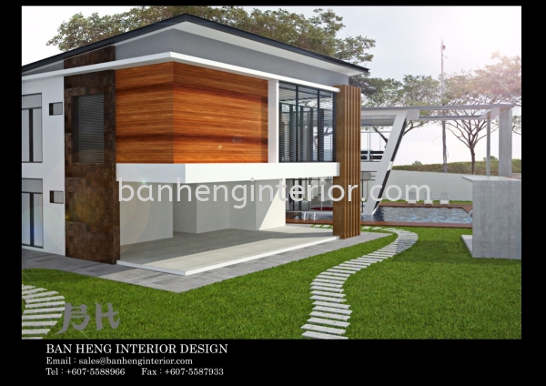 Exterior Design Fitment Landscape design Interior Design Johor Bahru (JB), Johor, Skudai Service, Renovation, Construction | Ban Heng Interior Design Sdn Bhd