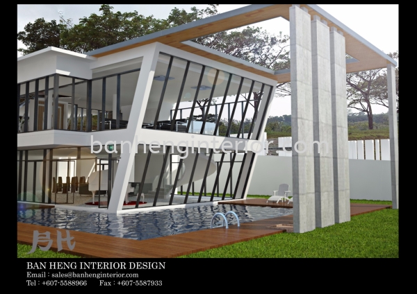 Exterior Design Fitment Landscape design Interior Design Johor Bahru (JB), Johor, Skudai Service, Renovation, Construction | Ban Heng Interior Design Sdn Bhd