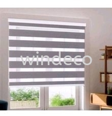 Zebra Blinds (Grey) - Size: 78"(W) x 78"(H) Zebra Blinds Window Blinds Johor Bahru (JB), Masai, Desa Tebrau Supplier, Suppliers, Supply, Supplies | Windeco Curtain