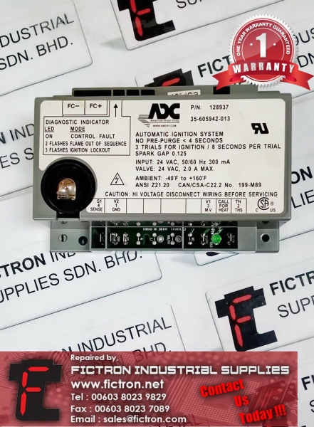 35-605942-013 35605942013 ADC AUTOMATIC IGNITION SYSTEM REPAIR IN MALAYSIA 12 MONTHS WARRANTY ADC REPAIR Selangor, Malaysia, Penang, Kuala Lumpur (KL), Subang Jaya, Singapore Supplier, Suppliers, Supply, Supplies | Fictron Industrial Supplies Sdn Bhd