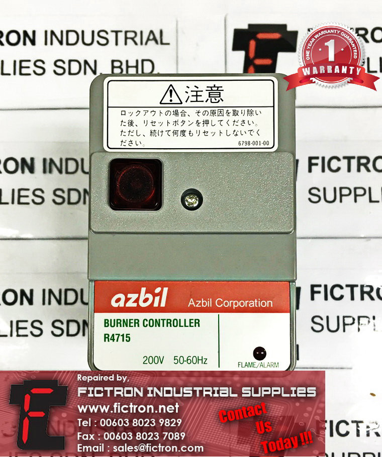R4715 AZBIL BURNER CONTROLLER REPAIR SERVICE IN MALAYSIA 12 MONTHS WARRANTY