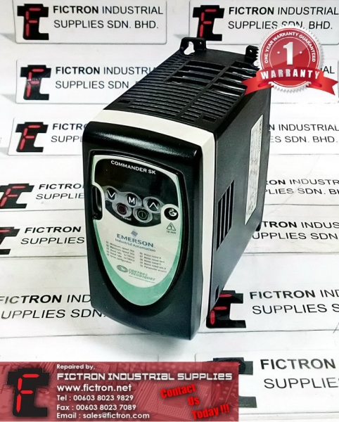 SKA1200075 EMERSON CONTROL TECHNIQUES COMMANDER SK INVERTER REPAIR IN MALAYSIA 12 MONTHS WARRANTY EMERSON REPAIR Selangor, Malaysia, Penang, Kuala Lumpur (KL), Subang Jaya, Singapore Supplier, Suppliers, Supply, Supplies | Fictron Industrial Supplies Sdn Bhd