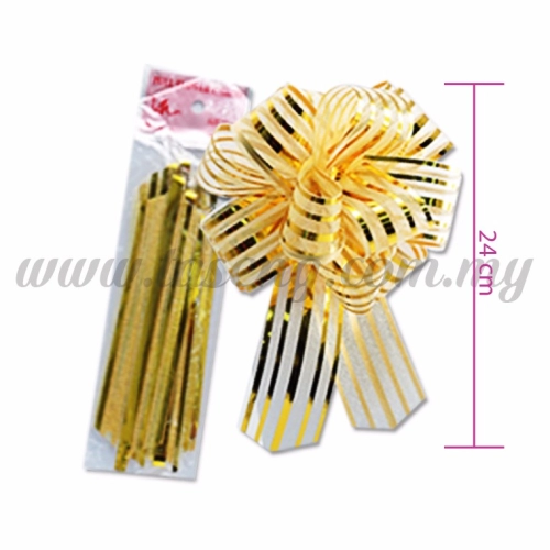 50mm Pull Flower Ribbon - Gold 1 Piece (RB-1PF50-GO)