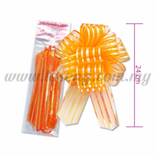 50mm Pull Flower Ribbon - Orange 1 Piece (RB-1PF50-OR)