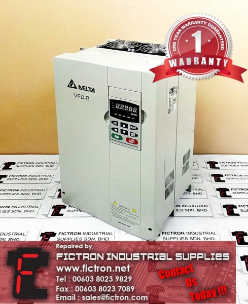 VFD185B43A DELTA VFD-B  FREQUENCY INVERTER DRIVE REPAIR SERVICE IN MALAYSIA 12 MONTHS WARRANTY DELTA REPAIR Selangor, Malaysia, Penang, Kuala Lumpur (KL), Subang Jaya, Singapore Supplier, Suppliers, Supply, Supplies | Fictron Industrial Supplies Sdn Bhd