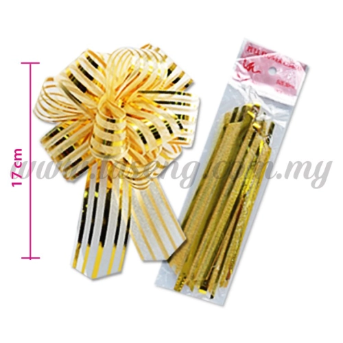 30mm Pull Flower Ribbon - Gold 1 Piece (RB-1PF30-GO)