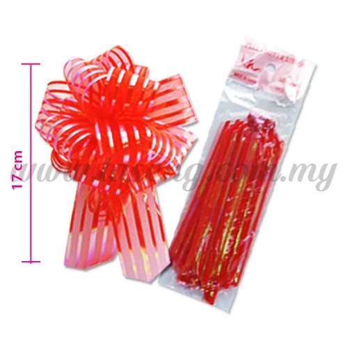 30mm Pull Flower Ribbon - Red 1 Piece (RB-1PF30-R)