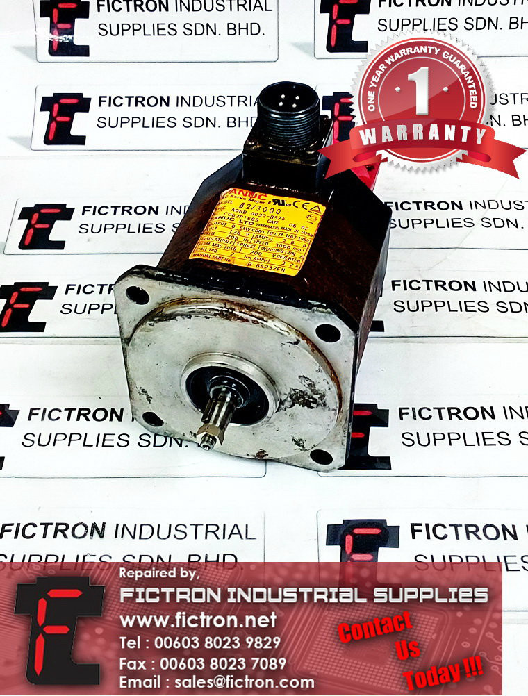 A06B-0032-B575 A06B0032B575 FANUC AC SERVO MOTOR REPAIR SERVICE IN MALAYSIA 12 MONTHS WARRANTY