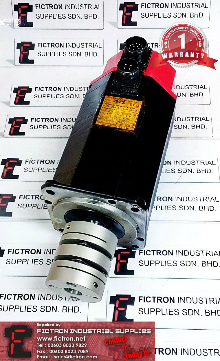 A06B-0126-B077#0200 A06B0126B0770200 FANUC AC SERVO MOTOR REPAIR IN MALAYSIA 12 MONTHS WARRANTY