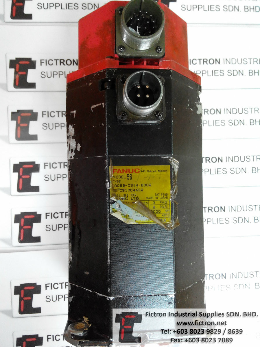 AO6B-0314-B002 AO6B0314B002 FANUC AC SERVO MOTOR REPAIR SERVICE IN MALAYSIA 12 MONTHS WARRANTY