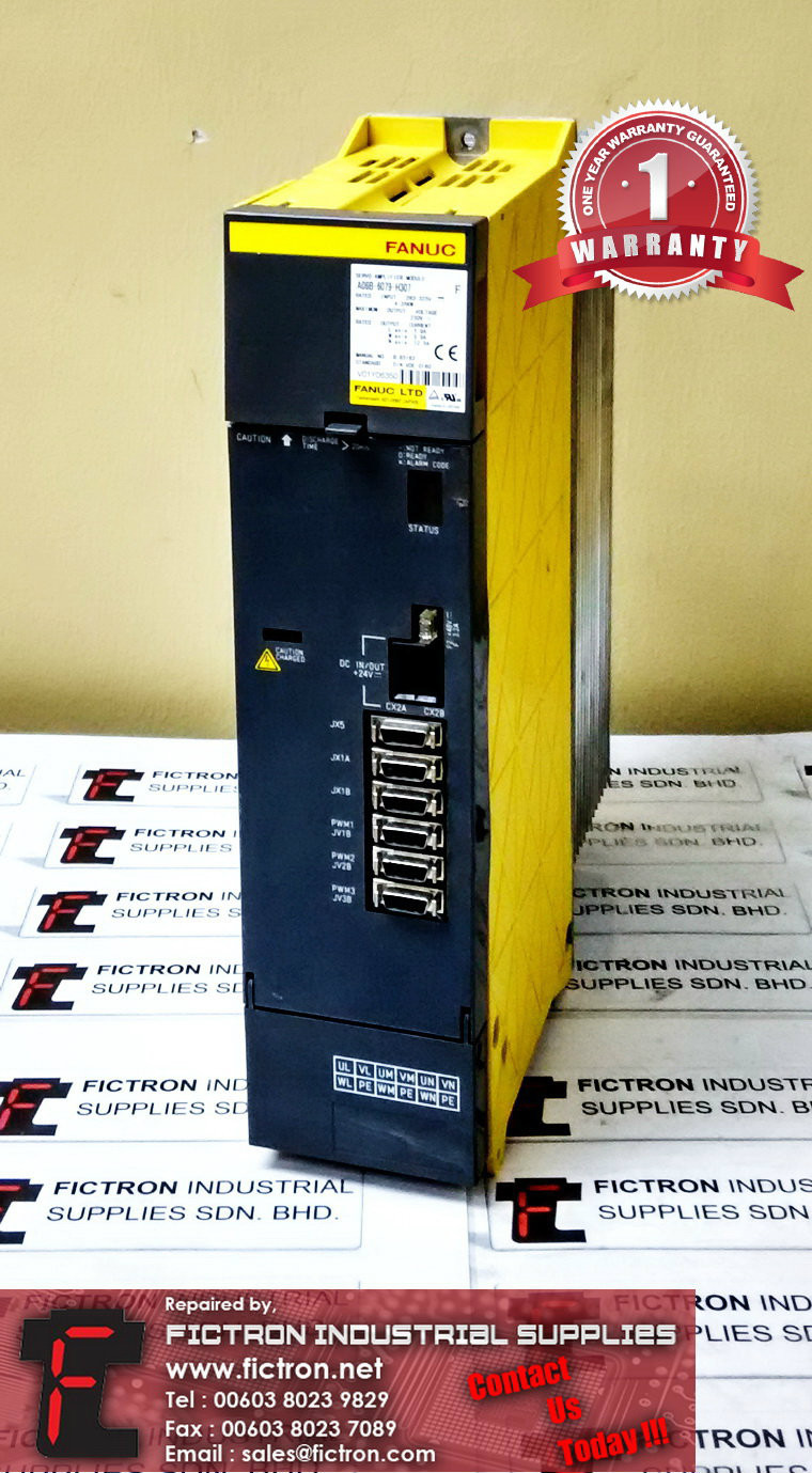 A06B-6079-H307 A06B6079H307 FANUC AC SERVO AMPLIFIER REPAIR SERVICE IN MALAYSIA 12 MONTHS WARRANTY