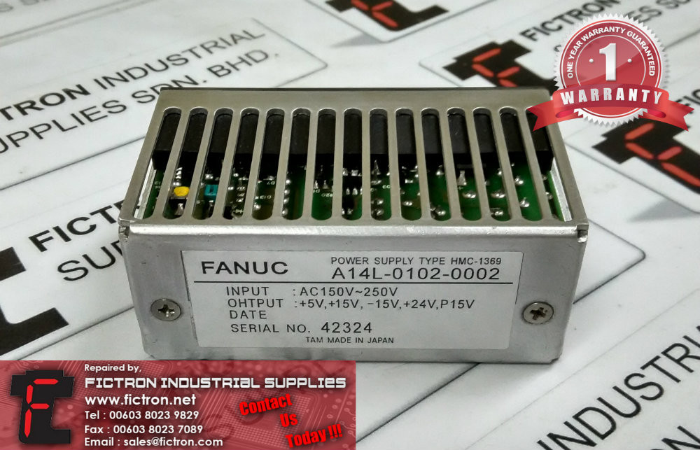 A14L-0102-0002 A14L01020002 FANUC PSU POWER SUPPLY UNIT REPAIR SERVICE IN MALAYSIA 12 MONTHS WARRANTY