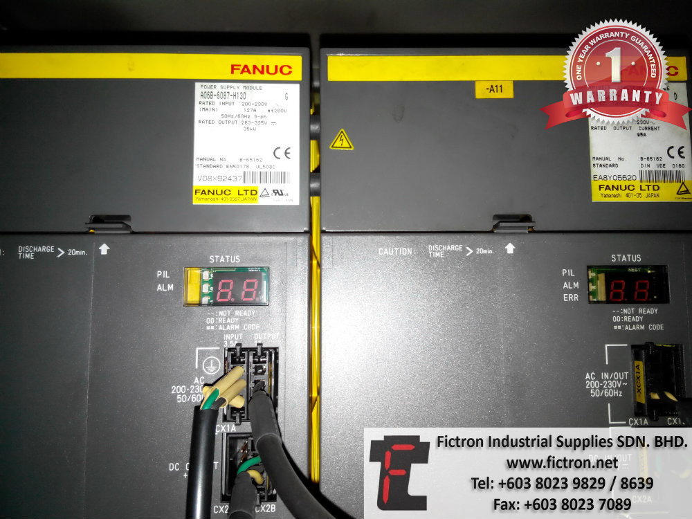 A06B-6087-H130 A06B6087H130 FANUC PCU POWER SUPPLY UNIT REPAIR SERVICE IN MALAYSIA 12 MONTHS WARRANTY
