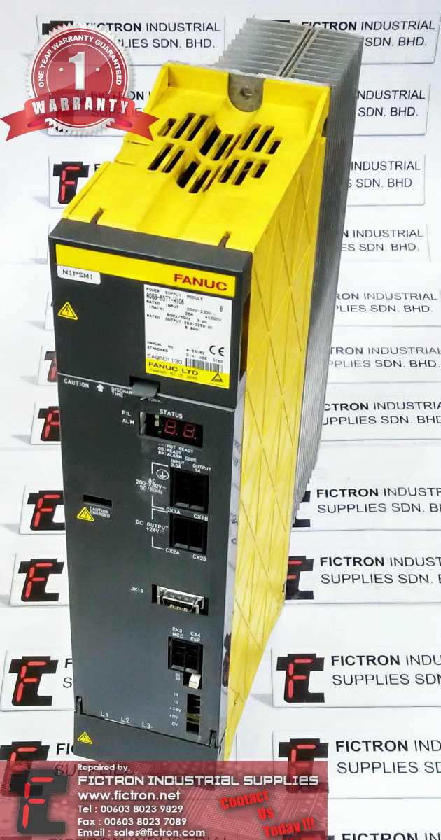 A06B-6077-H106 A06B6077H106 FANUC PSU POWER SUPPLY UNIT REPAIR SERVICE IN MALAYSIA 12 MONTHS WARRANTY