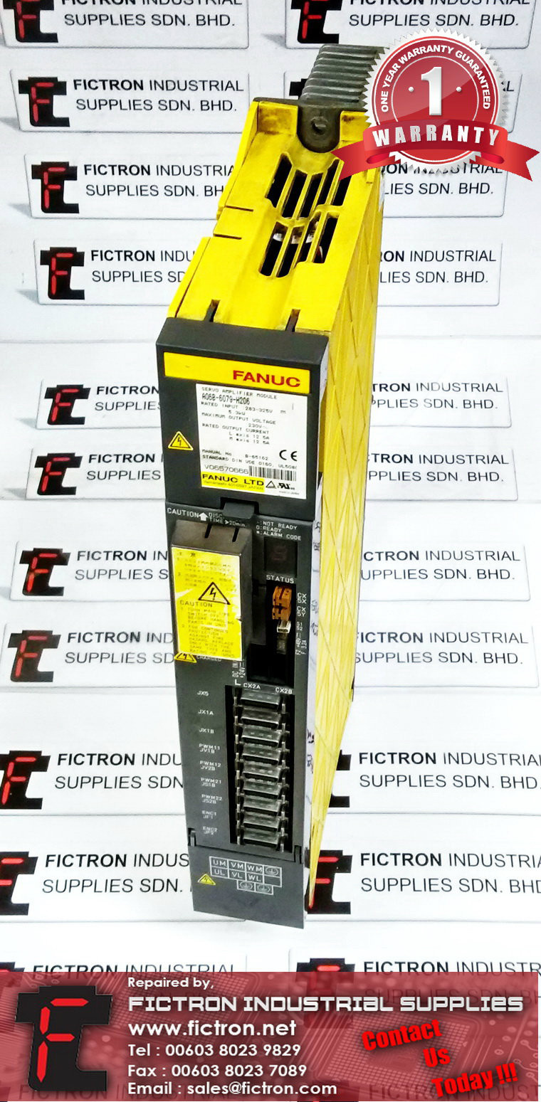 A06B-6079-H206 A06B6079H206 FANUC AC SERVO AMPLIFIER REPAIR SERVICE IN MALAYSIA 12 MONTHS WARRANTY