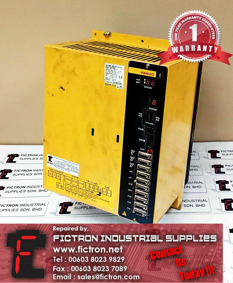A06B-6134-H302#A A06B6134H302A FANUC SPINDLE MODULE REPAIR SERVICE IN MALAYSIA 12 MONTHS WARRANTY