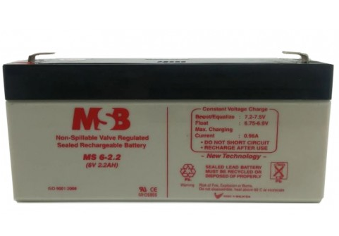 MSB MS6-2.2 Lead Acid Battery lead acid Battery 6V Lead Acid Battery MSB Selangor, Penang, Malaysia, Kuala Lumpur (KL), Petaling Jaya (PJ), Butterworth Supplier, Suppliers, Supply, Supplies | MOBICON-REMOTE ELECTRONIC SDN BHD