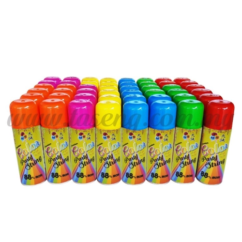 Premium Party String Color Spray 1Box *48pcs (P-ST-BLC-48)