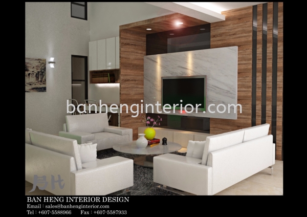 Living room  INTERIOR DESIGN Interior Design Johor Bahru (JB), Johor, Skudai Service, Renovation, Construction | Ban Heng Interior Design Sdn Bhd