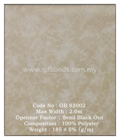 Roller Blinds Sample GB83002 ：L 30 inch x W 72 inch + GST + Courier