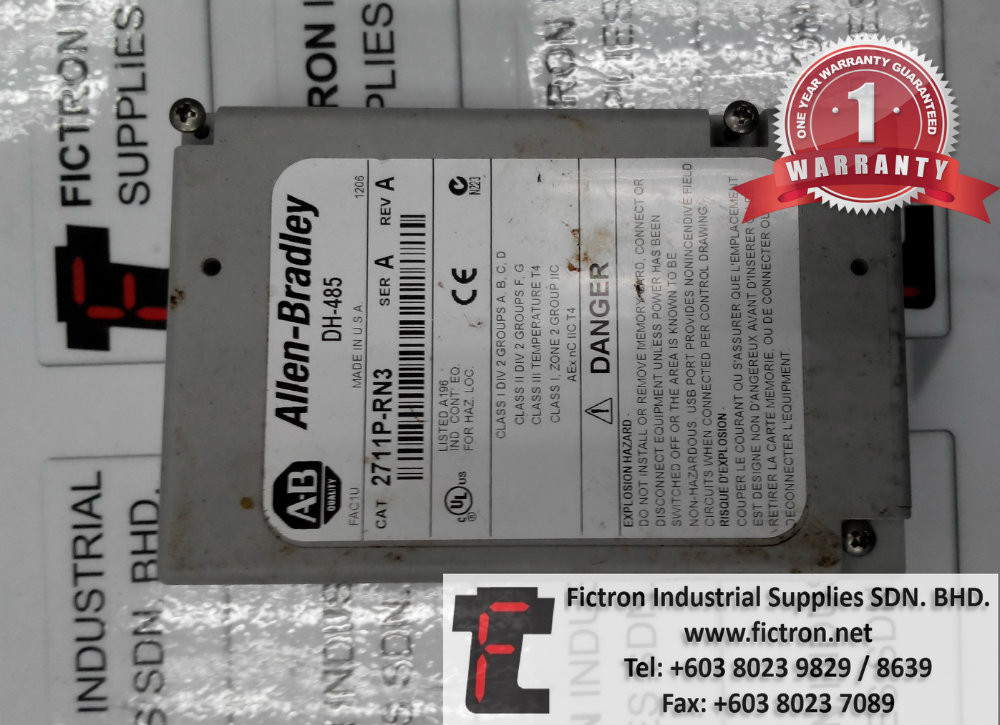 2711P-RN3 2711PRN3 ALLEN BRADLEY DH-485 COMMUNICATION MODULE REPAIR IN MALAYSIA 12 MONTHS WARRANTY