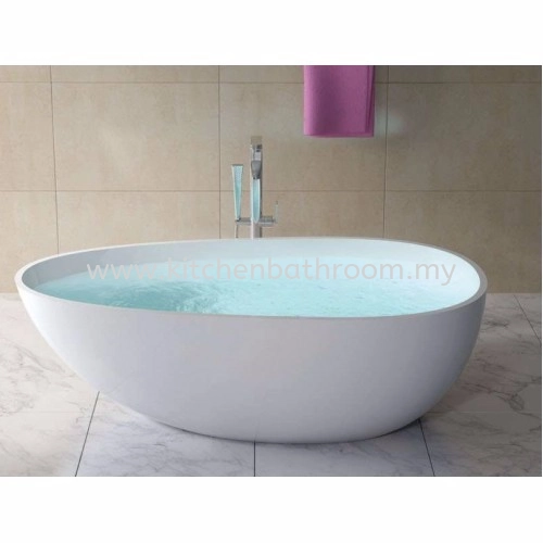 POLYSTONE FREE STANDING LONG BATH TR-BHT-FSB-06311-WW