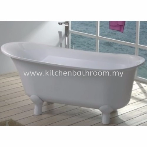 POLYSTONE FREE STANDING LONG BATH TR-BHT-FSB-06320-WW