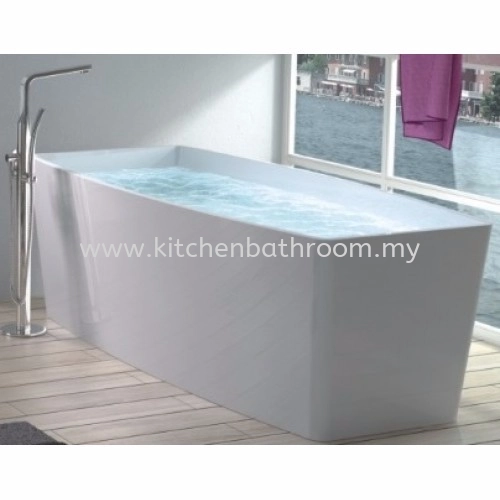 POLYSTONE FREE STANDING LONG BATH TR-BHT-FSB-06321-WW