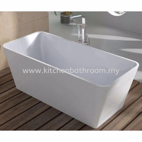 POLYSTONE FREE STANDING LONG BATH TR-BHT-FSB-05129-WW