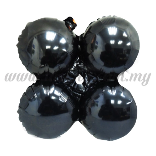 Foil Balloon 4 Round -Black (FB-16-4RBK)