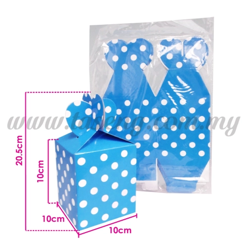 Gift Box Polka Dot - Blue 1pack *10pcs (BX-GB2-B)