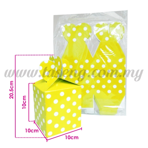 Gift Box Polka Dot - Yellow 1pack *10pcs (BX-GB2-Y)