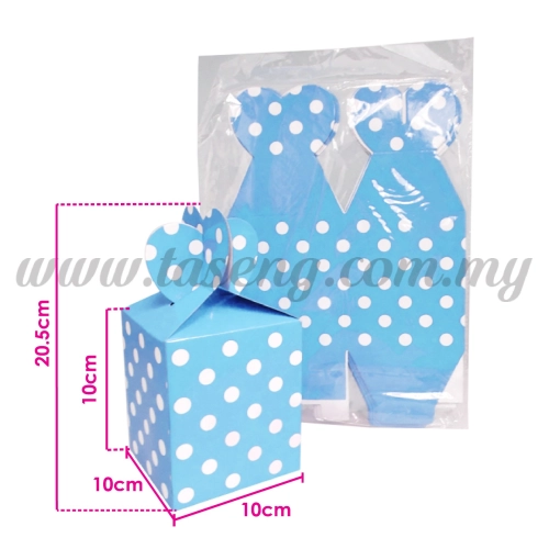 Gift Box Polka Dot - Baby Blue 1pack *10pcs  (BX-GB2-BB)